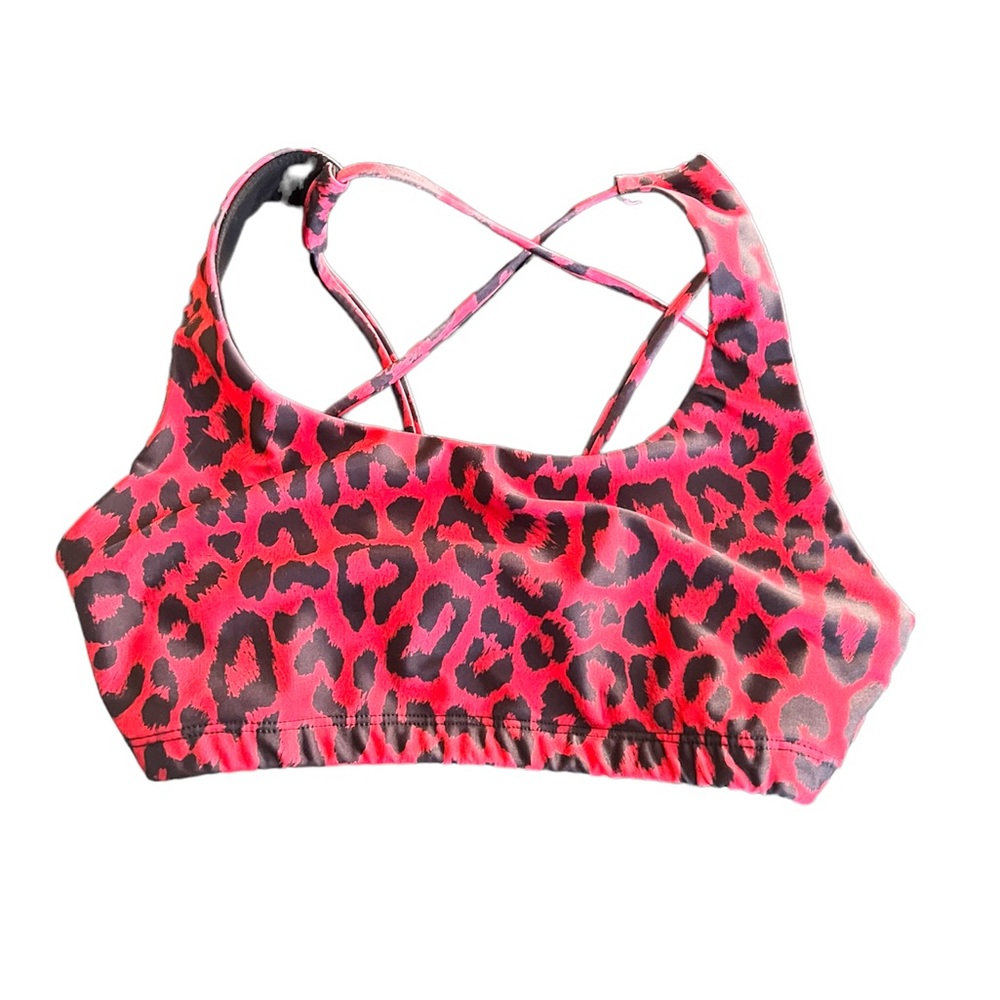 ONZIE | Pink leopard print sports bra